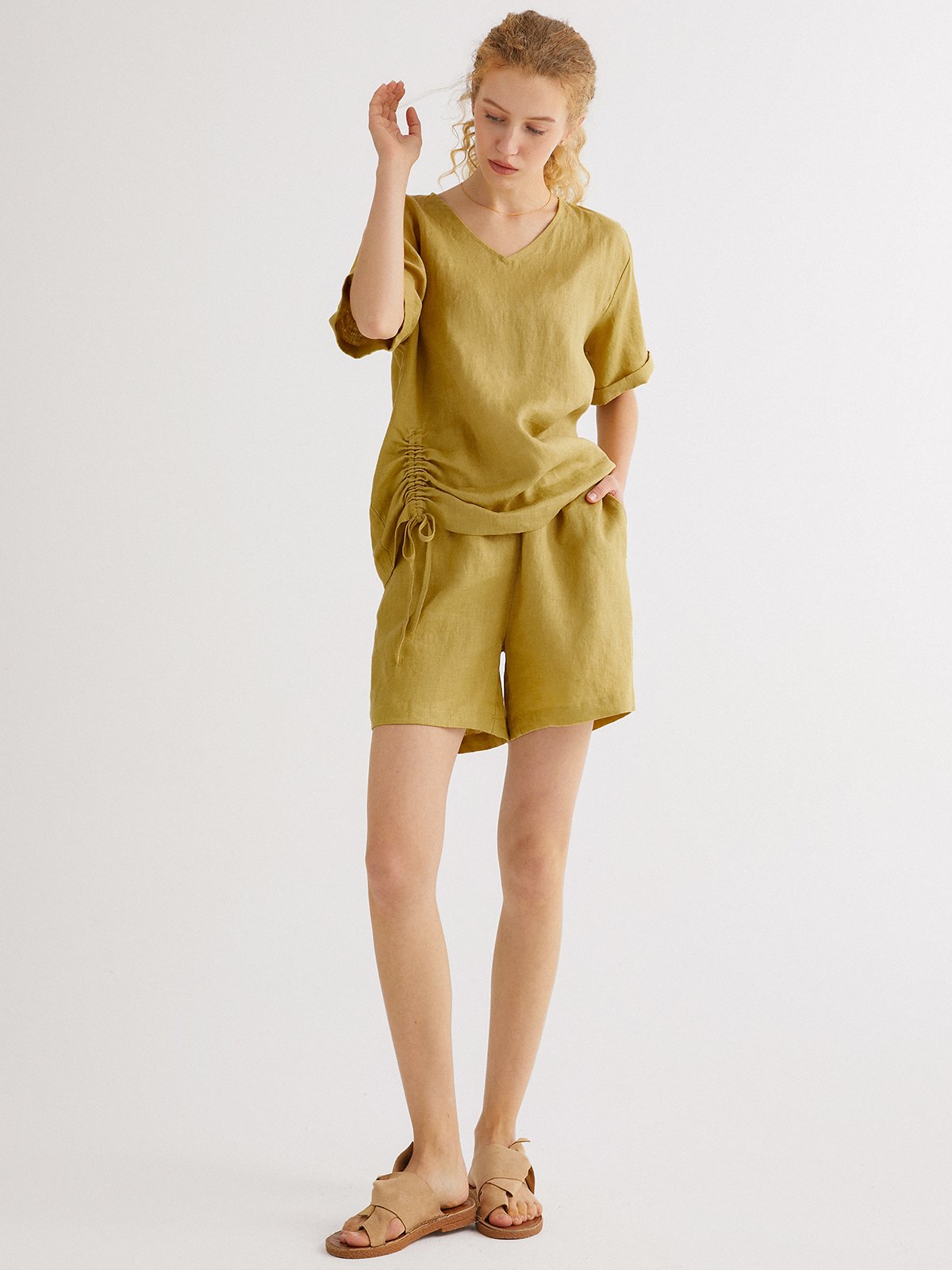 Linen Casual Two-Piece Set